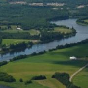 Rivière St-François à St-Félix - vue aérienne