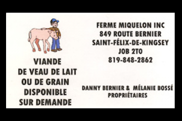 Carte d'affaire Ferme Miquelon